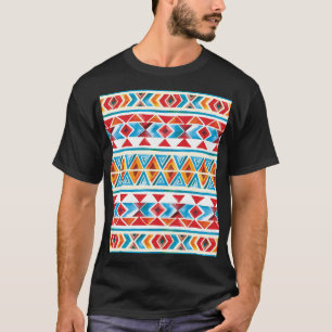 Ethisches geometrisches Muster der Wasserfarbe. T-Shirt