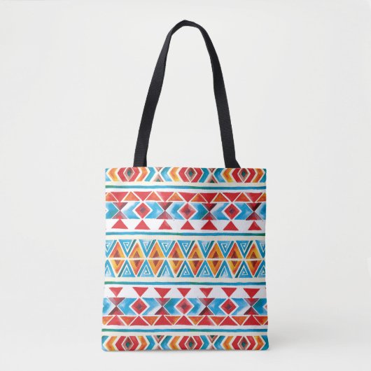 Ethisches geometrisches Muster der Wasserfarbe. Tasche (Vorderseite)