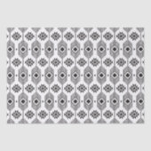 Ethisches geometrisches Schwarzweißmuster Seidenpapier (Vorderseite)