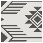 Ethisches geometrisches Schwarzweißmuster Stoff (Nahaufnahme)