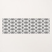 Ethisches geometrisches Schwarzweißmuster Yogamatte (Rückseite (Horizontal))