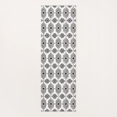 Ethisches geometrisches Schwarzweißmuster Yogamatte (Rückseite)