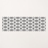 Ethisches geometrisches Schwarzweißmuster Yogamatte (Vorderseite (Horizontal))