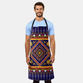 Ethisches Ikat-Muster Schürze (Getragen)