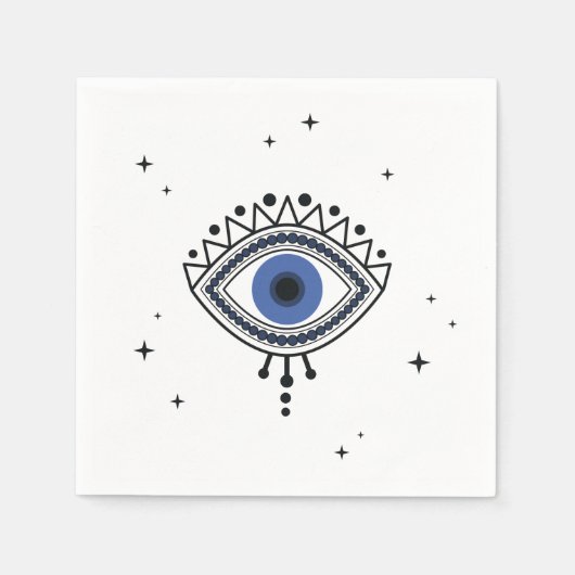 Ethisches Magensymbol für das bösartige Auge Serviette (Vorderseite)