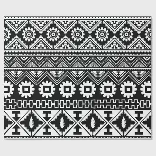 Ethisches nahtloses Stammmuster Geschenkpapier (Flach)