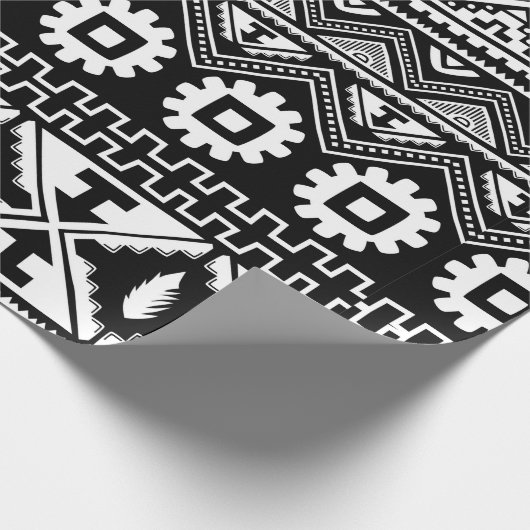 Ethisches nahtloses Stammmuster Geschenkpapier (Ecke)