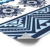 Ethisches nahtloses Stammmuster Poster (Ecke)