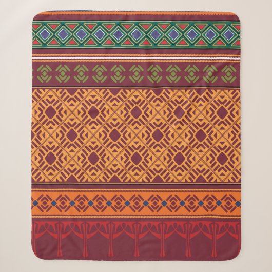 Ethisches nahtloses Stammmuster Sherpadecke (Vorderseite)