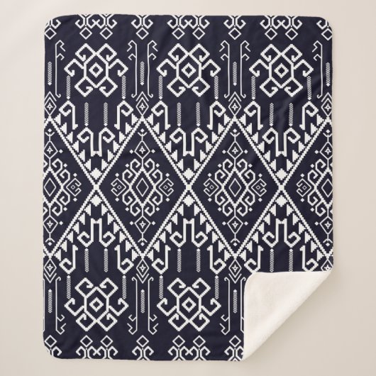 Ethisches nahtloses Stammmuster Sherpadecke (Vorderseite)