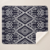 Ethisches nahtloses Stammmuster Sherpadecke (Vorderseite (Horizontal))