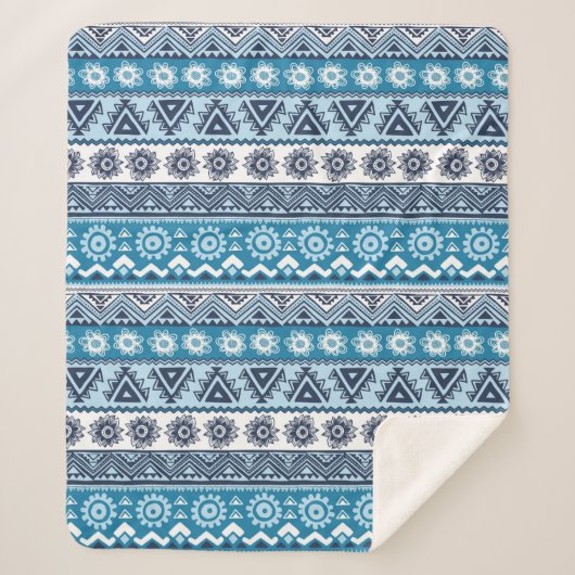 Ethisches nahtloses Stammmuster Sherpadecke (Vorderseite)