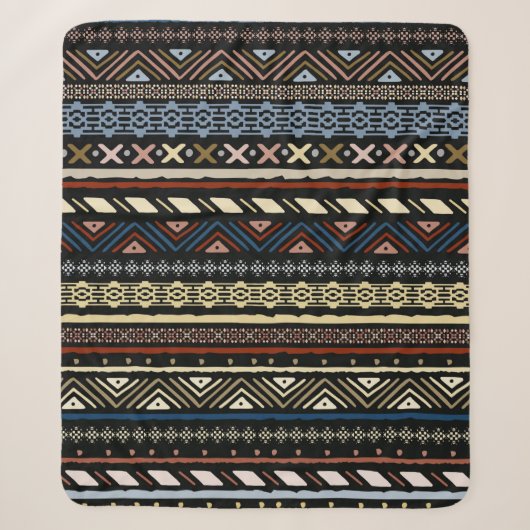 Ethisches nahtloses Stammmuster Sherpadecke (Vorderseite)