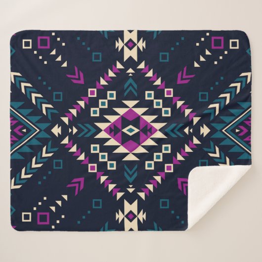 Ethisches Stammesmuster 6 Sherpadecke (Vorderseite (Horizontal))