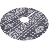 Ethisches Stammesmuster, fünftes nahtloses Muster. Polyester Weihnachtsbaumdecke (Schrägansicht)