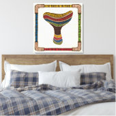 Ethnic Abstract Mushroom Leinwanddruck (Insitu (Schlafzimmer))