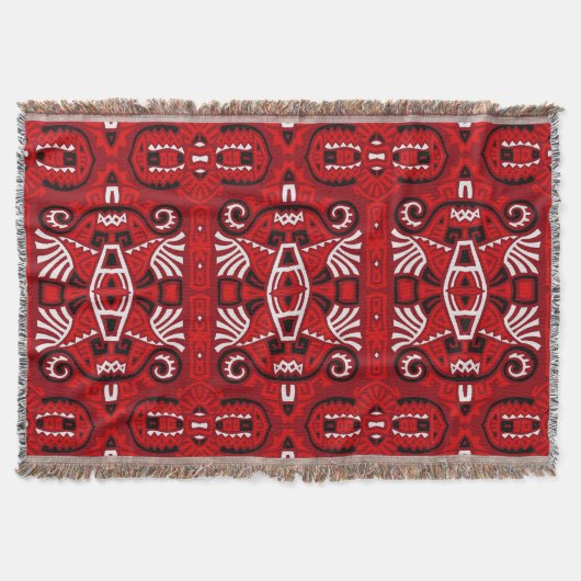 Ethnic Abstrakt Vintag Boho Tile Decke (Vorderseite)