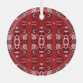 Ethnic Abstrakt Vintag Boho Tile Ornament Aus Glas