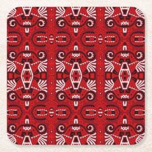 Ethnic Abstrakt Vintag Boho Tile Rechteckiger Pappuntersetzer