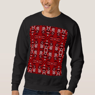 Ethnic Abstrakt Vintag Boho Tile Sweatshirt