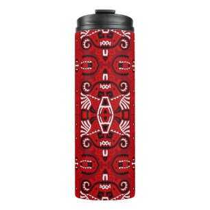 Ethnic Abstrakt Vintag Boho Tile Thermosbecher