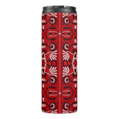 Ethnic Abstrakt Vintag Boho Tile Thermosbecher (Rückseite)