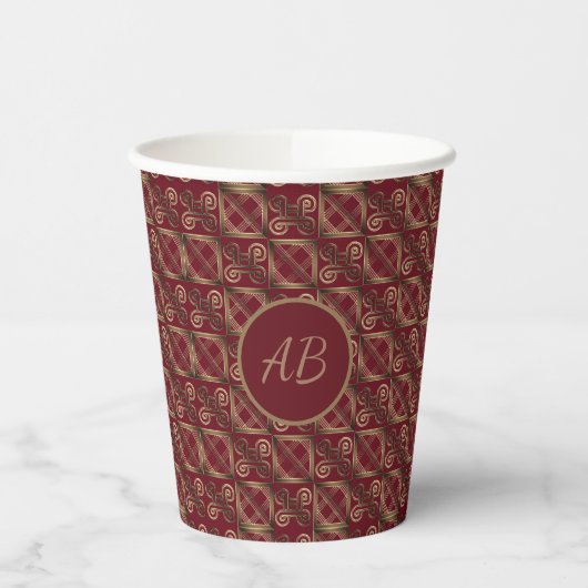 Ethnic Adinkra African Golden Pattern Pappbecher (Links)