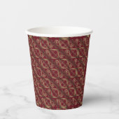 Ethnic Adinkra African Golden Pattern Pappbecher (Vorderseite)