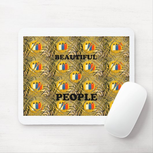 Ethnic African Art Design Print: Schöne Menschen Mousepad (Mit Mouse)