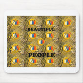 Ethnic African Art Design Print: Schöne Menschen Mousepad (Vorne)