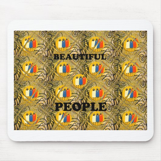 Ethnic African Art Design Print: Schöne Menschen Mousepad (Vorne)