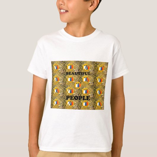 Ethnic African Art Design Print: Schöne Menschen T-Shirt (Vorderseite)