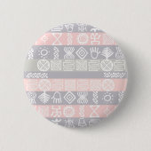 Ethnic African Boho Design Button (Vorderseite)
