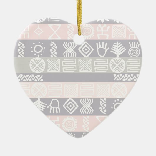 Ethnic African Boho Design Keramik Ornament (Vorne)