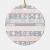 Ethnic African Boho Design Keramik Ornament (Vorne)