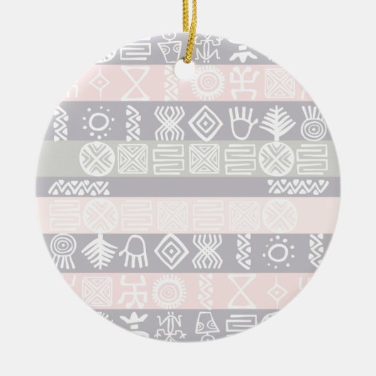 Ethnic African Boho Design Keramik Ornament (Vorne)