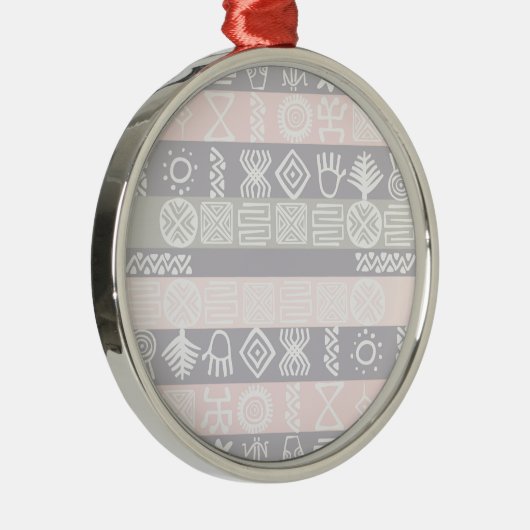 Ethnic African Boho Design Silbernes Ornament (Rechts)