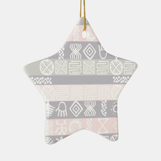 Ethnic African Boho Design Star Ornament (Rechts)