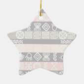 Ethnic African Boho Design Star Ornament (Vorne)