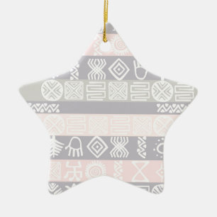 Ethnic African Boho Design Star Ornament