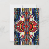 Ethnic African Dashiki Lace Wedding Party Cards RSVP Karte (Rückseite)