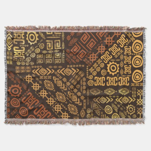 Ethnic African Pattern- browns and golds #10 Decke (Vorderseite)