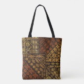Ethnic African Pattern- browns and golds #10 Tasche (Rückseite)