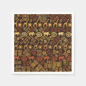 Ethnic African Pattern- browns and golds #7 Serviette (Vorderseite)