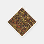 Ethnic African Pattern- browns and golds #7 Serviette (Ecke)