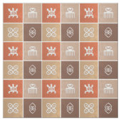 Ethnic African pattern with Adinkra symbols Stoff (Muster)