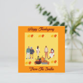 ETHNIC AFRIKANAMERIKANISCHE ERNTEDANK-KARTE KARTE (Stehend Vorderseite)