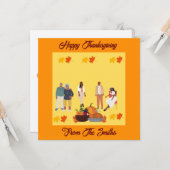 ETHNIC AFRIKANAMERIKANISCHE ERNTEDANK-KARTE KARTE (Vorderseite/Rückseite Beispiel)