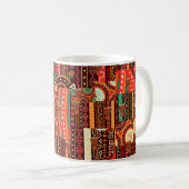 Ethnic Afrocentric Kente Tribal Muster Kaffeetasse (VorderseiteRechts)