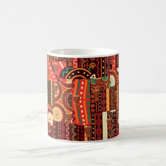 Ethnic Afrocentric Kente Tribal Muster Kaffeetasse (Mittel)